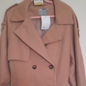 NEW ASOS Camel Double-Breasted Coat